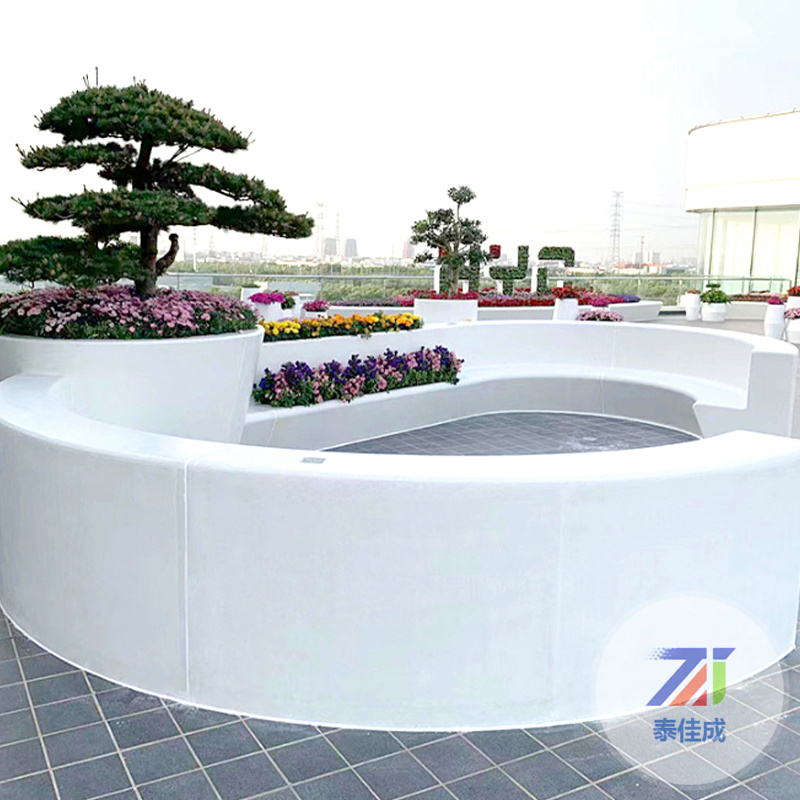 玻璃钢户外园林树池创意花坛种植池坐凳商场广场景观异形座椅定制